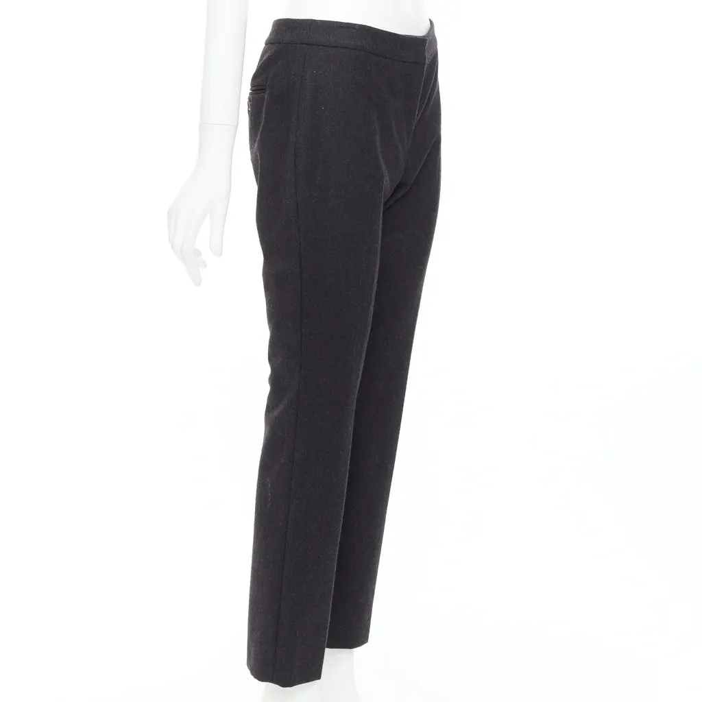 Alexander McQueen Tapered Bootcut Pants Grey Wool Very good - Inside View