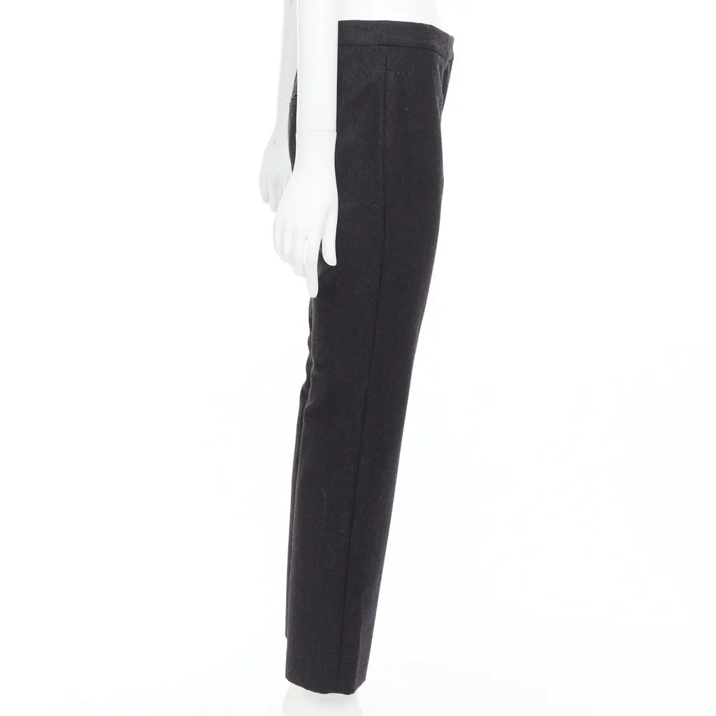 Alexander McQueen Tapered Bootcut Pants Grey Wool Very good - Model View