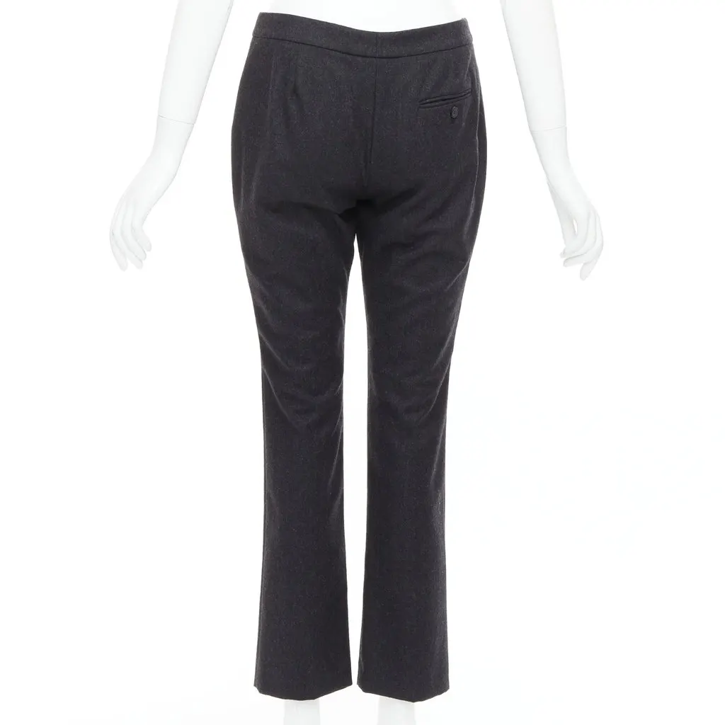 Alexander McQueen Tapered Bootcut Pants Grey Wool Very good - Box View