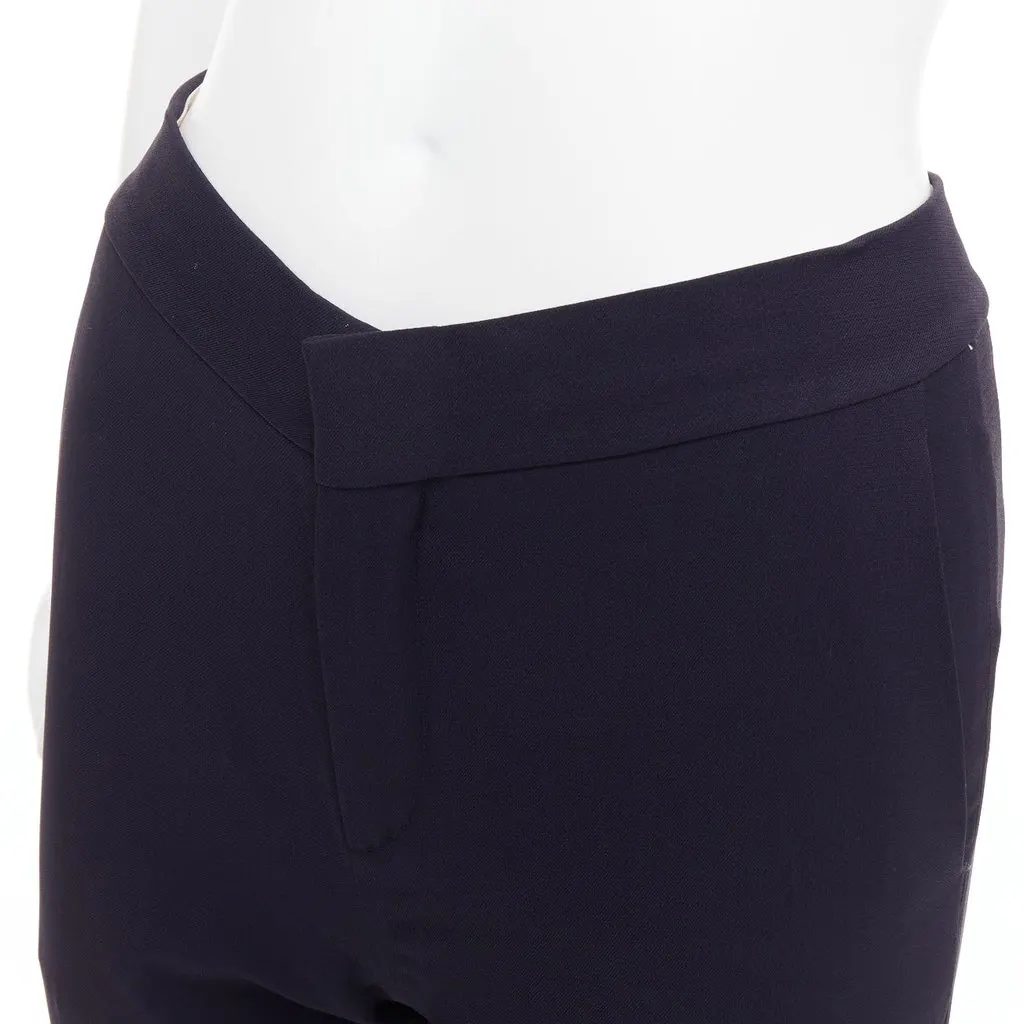 Chloé Darts Flare Pants Navy Acetate Good - Back View