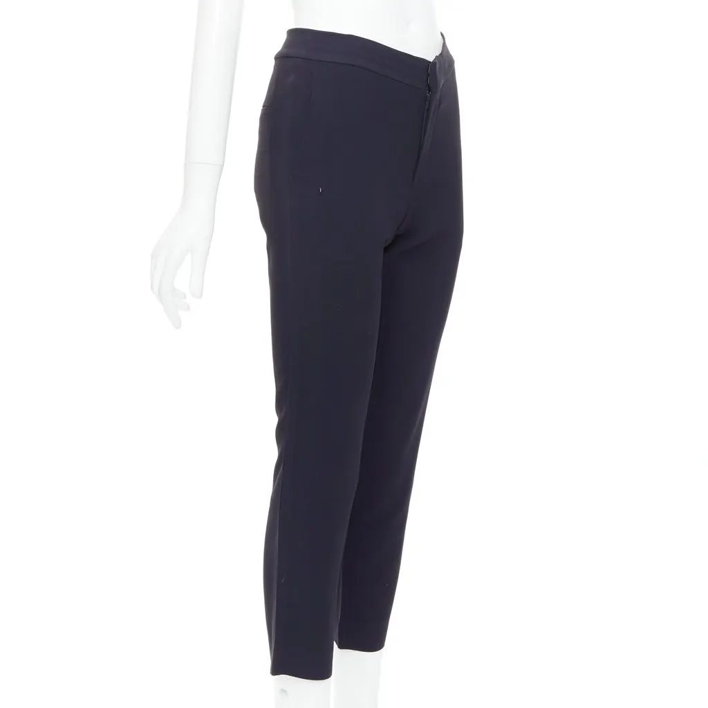 Chloé Darts Flare Pants Navy Acetate Good - Inside View