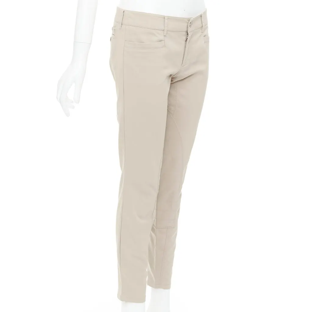 Prada Low Waist Pants Beige Cotton Very good - Inside View