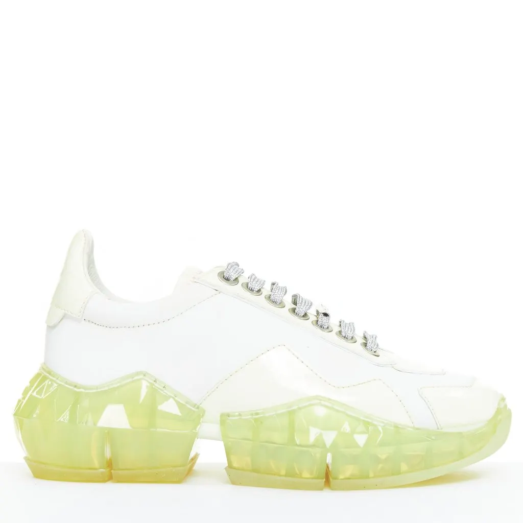 Jimmy Choo Diamond White Leather Good - Front View
