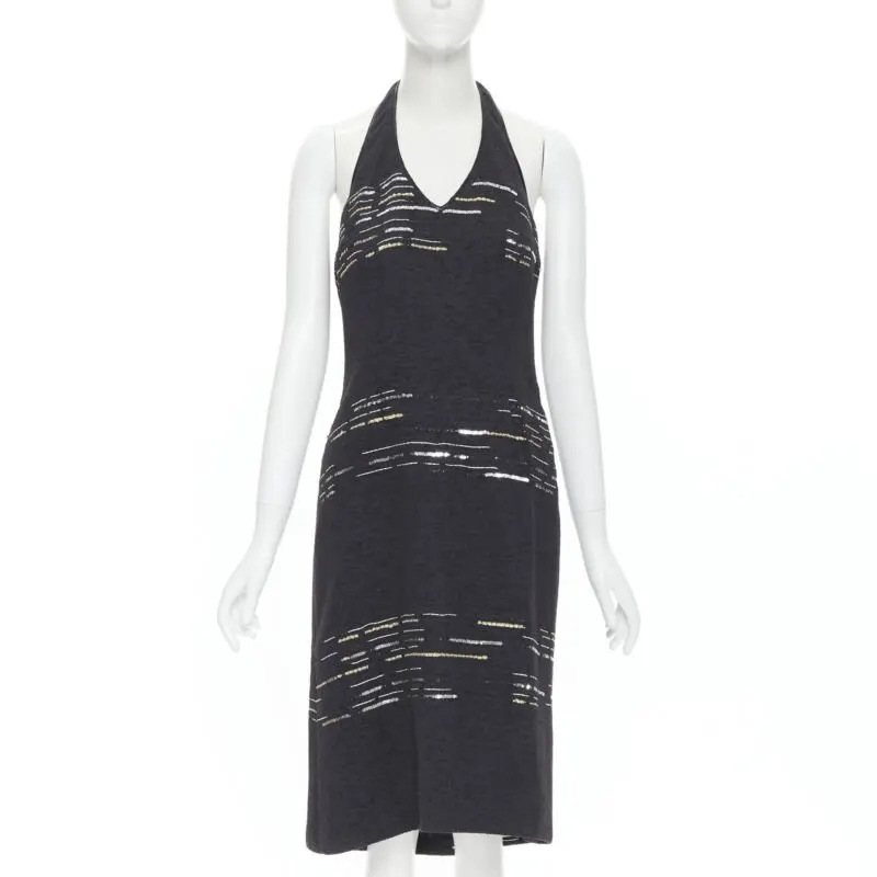 Luisa Beccaria Tweed dress Black Cotton Never worn - Front View