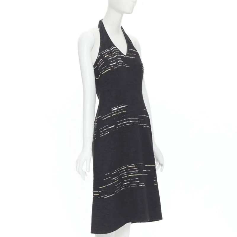 Luisa Beccaria Tweed dress Black Cotton Never worn - Inside View