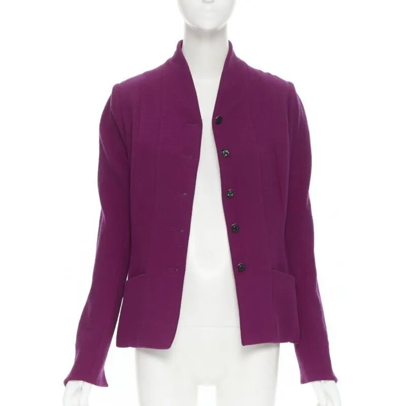 Karl Lagerfeld Graphic Blazer Skirt Purple Wool Very good - Inside View