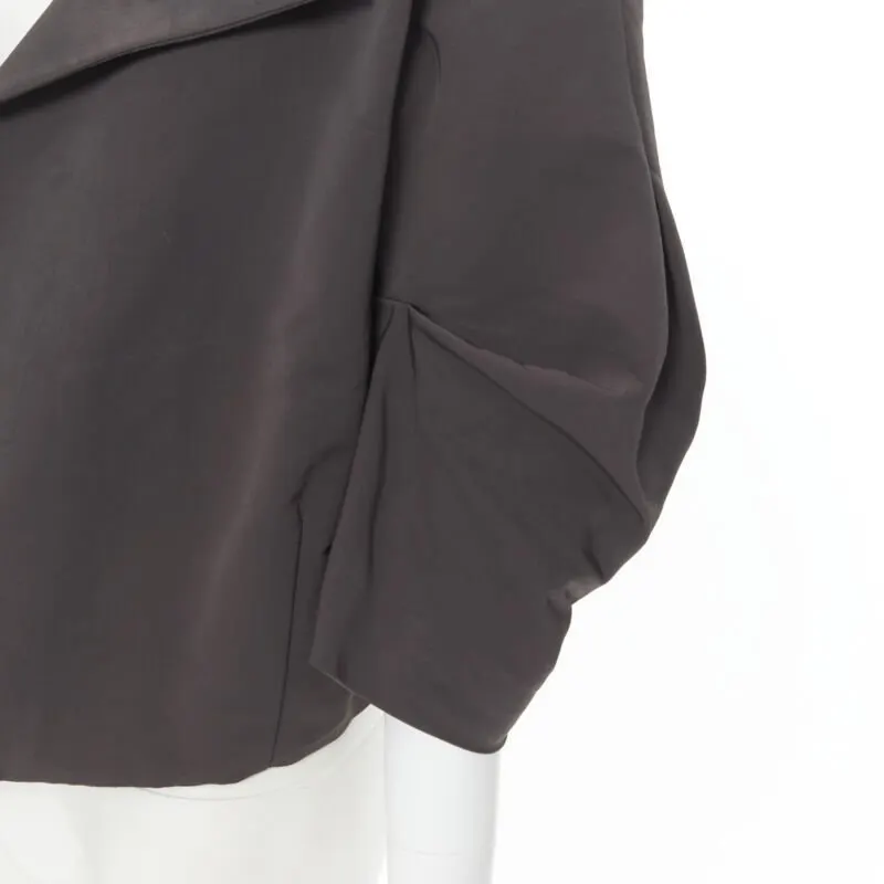 Marni Grey Cocoon Sleeve Jacket Grey Polyester Good - Back View