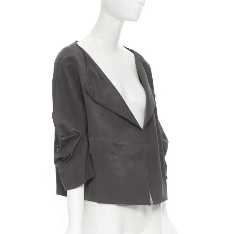 Marni Grey Cocoon Sleeve Jacket Grey Polyester Good - Inside View