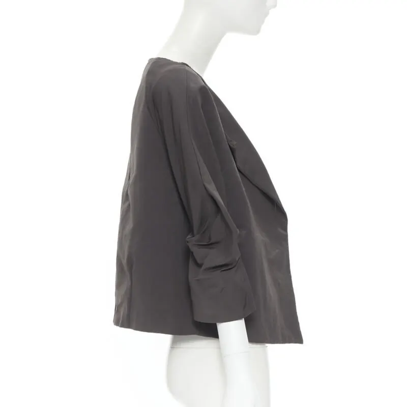 Marni Grey Cocoon Sleeve Jacket Grey Polyester Good - Model View
