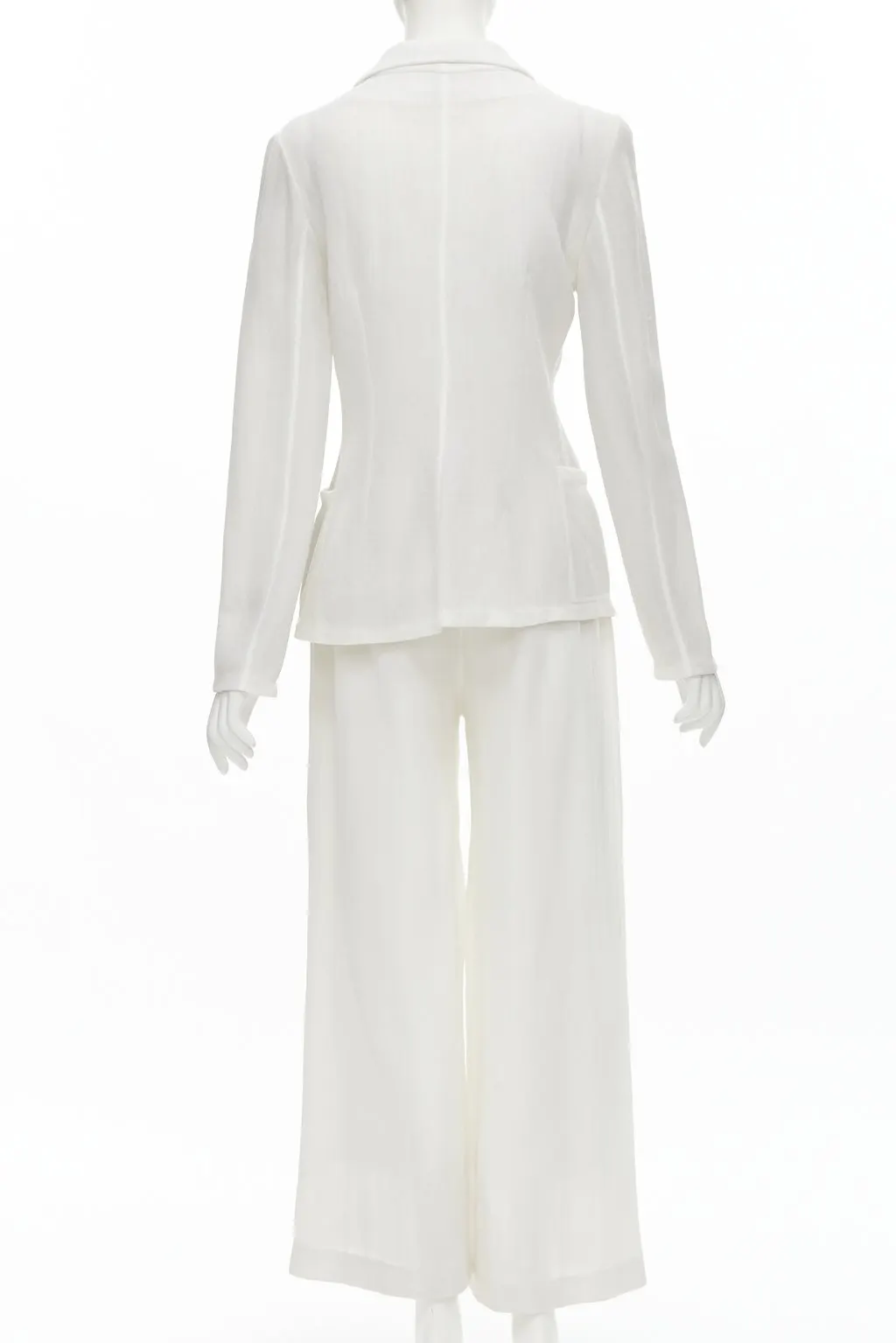 Unsigned White Logo Pantsuit White Polyester Good - Box View