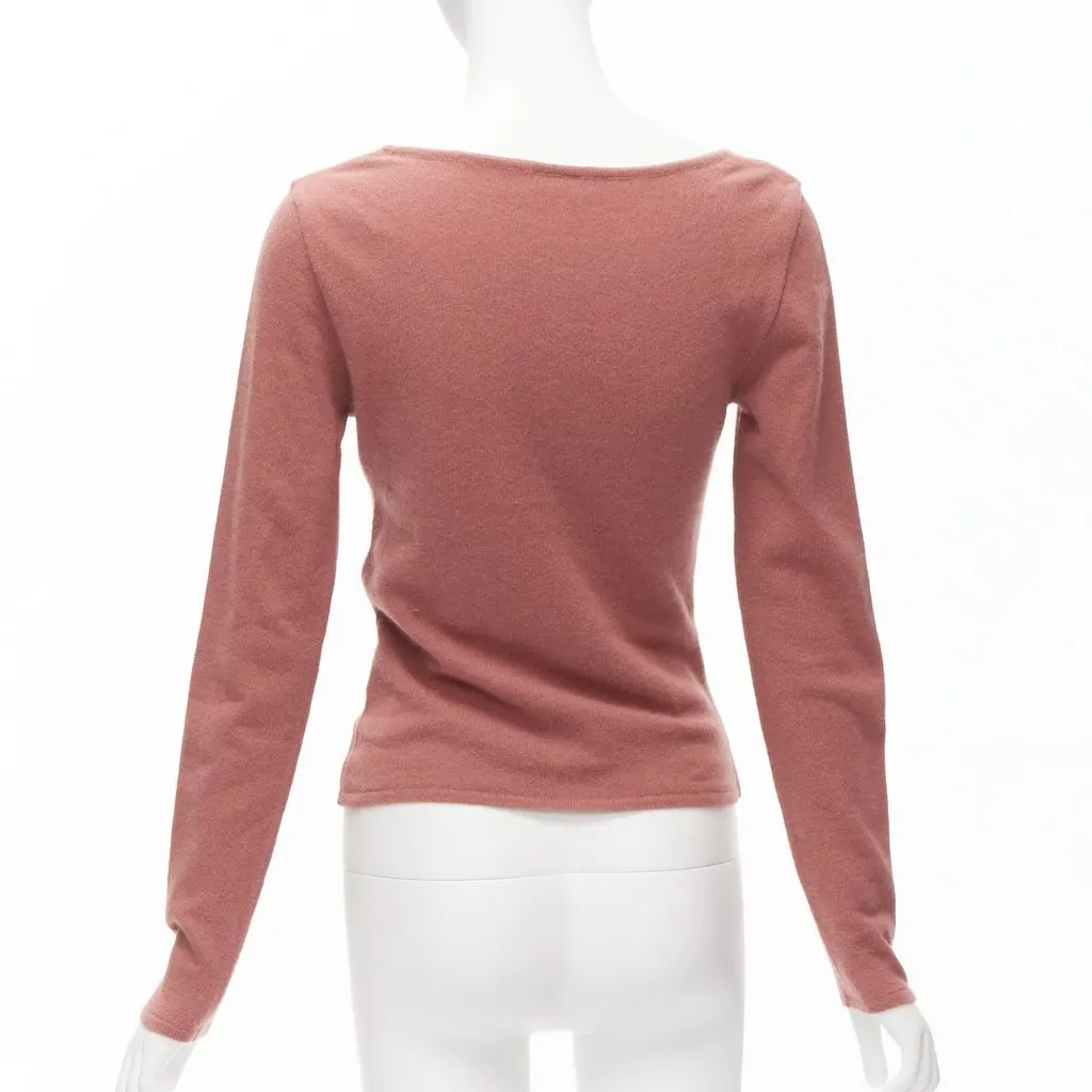 Valentino Twist Front Sweater Pink Wool Never worn - Box View