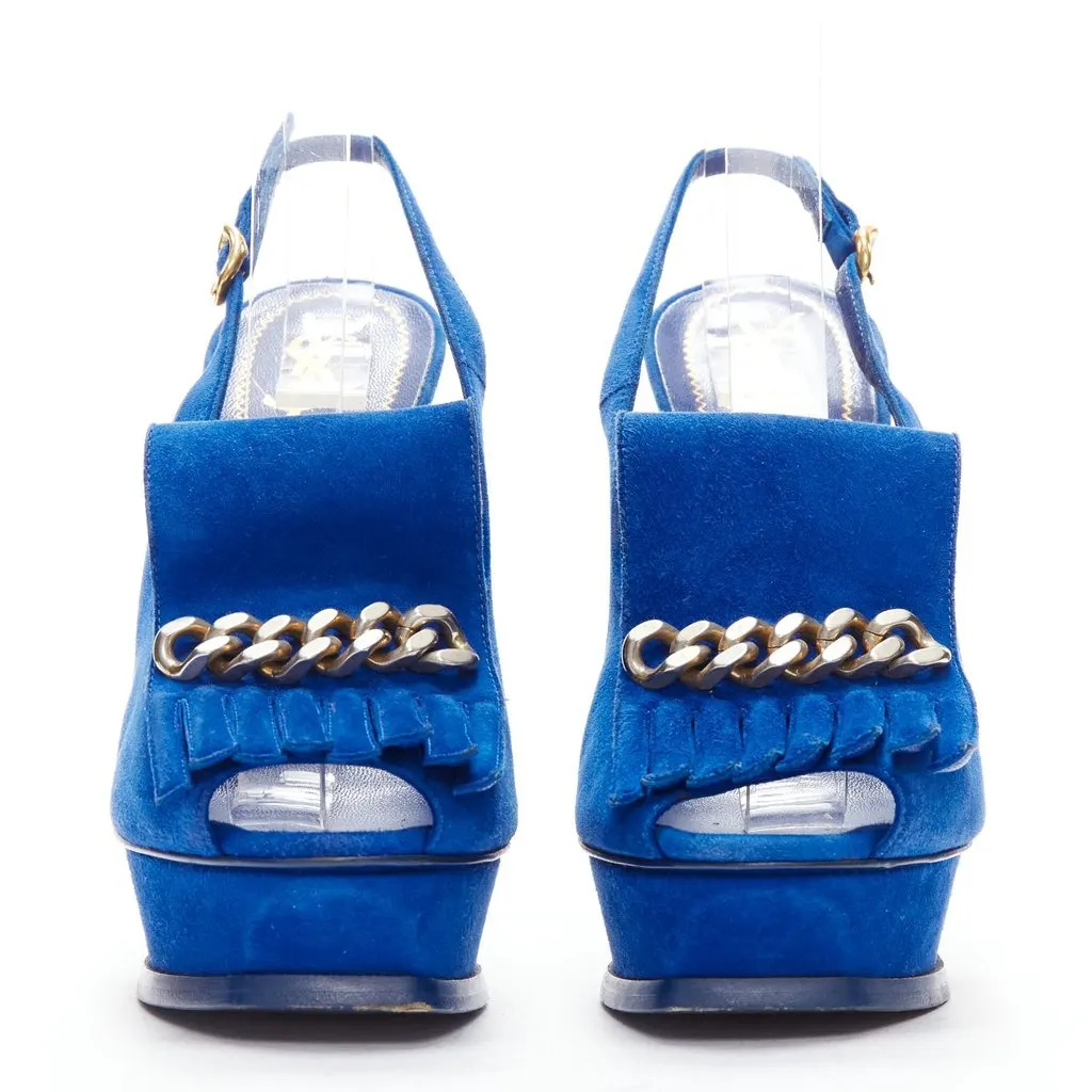Saint Laurent Tribute Blue Leather Good - Inside View