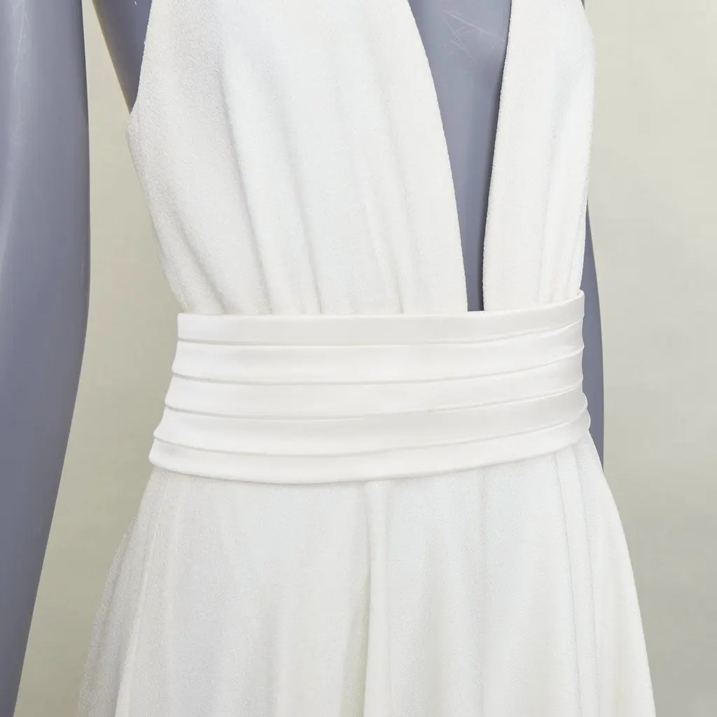 Racil Ecru Dress Ecru Acetate Fair - Back View