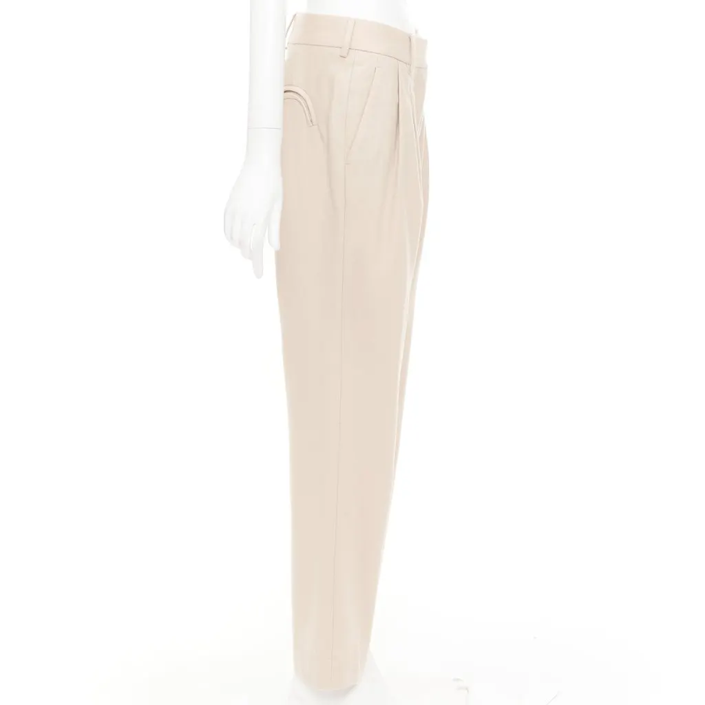 Blaze Milano Beige Wool Trouser Beige Wool Very good - Model View