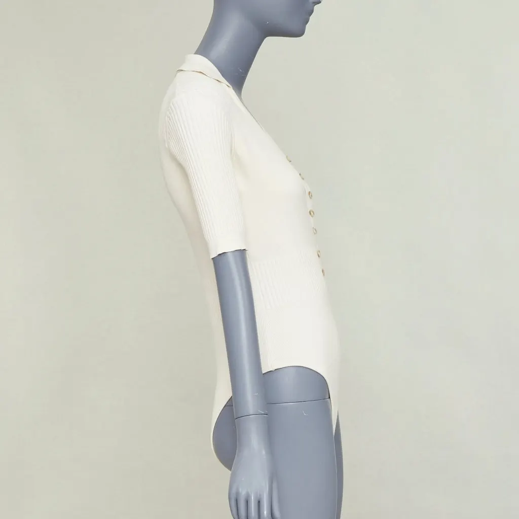 Jacquemus Le Body Yauco Ecru Viscose Very good - Model View