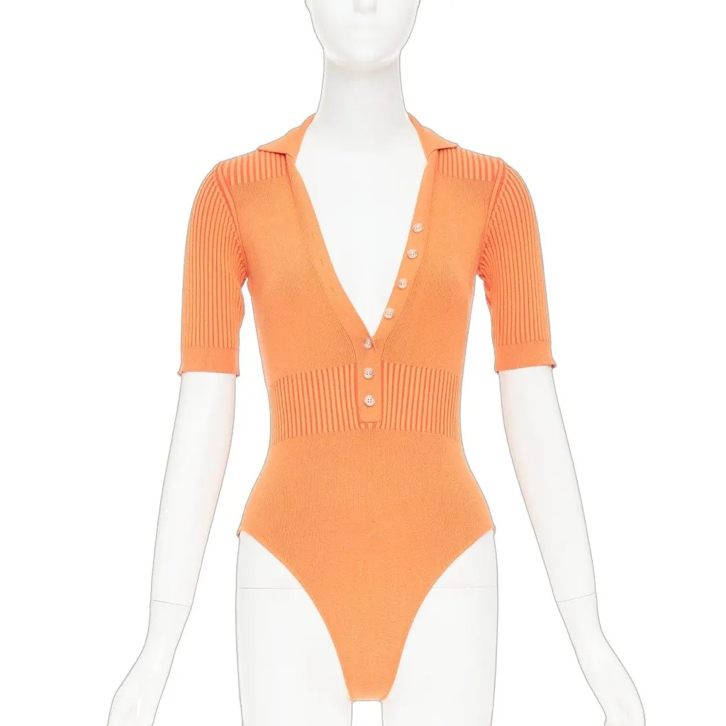 Jacquemus La Body Yauco Orange Viscose Very good - Front View