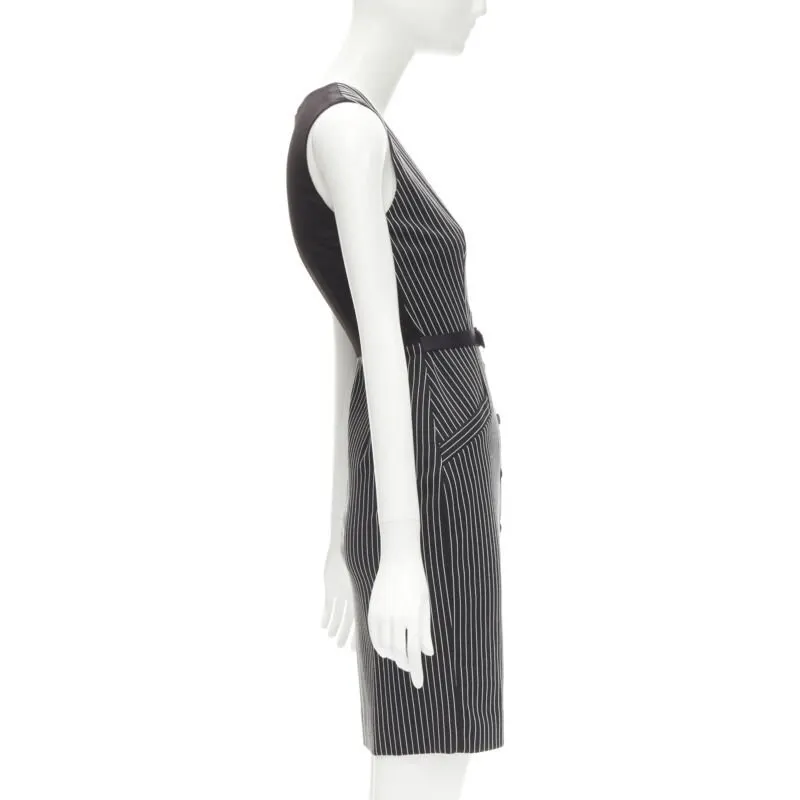 Diane von Furstenberg Pinstripes Dress Black Polyamide Never worn - Model View