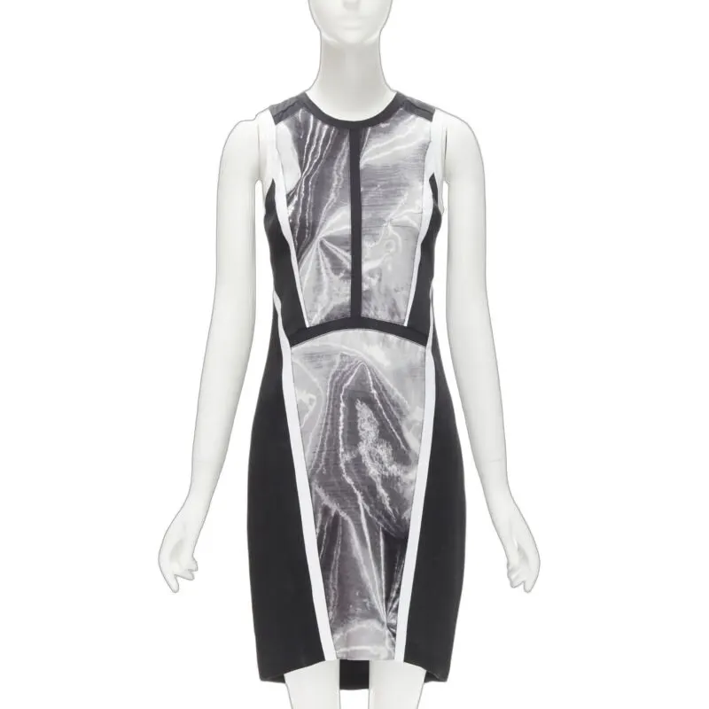 Helmut Lang Abstract Paneled Dress Black Polyester Never worn - Front View