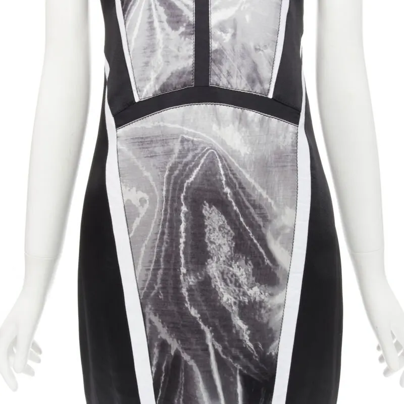 Helmut Lang Abstract Paneled Dress Black Polyester Never worn - Back View