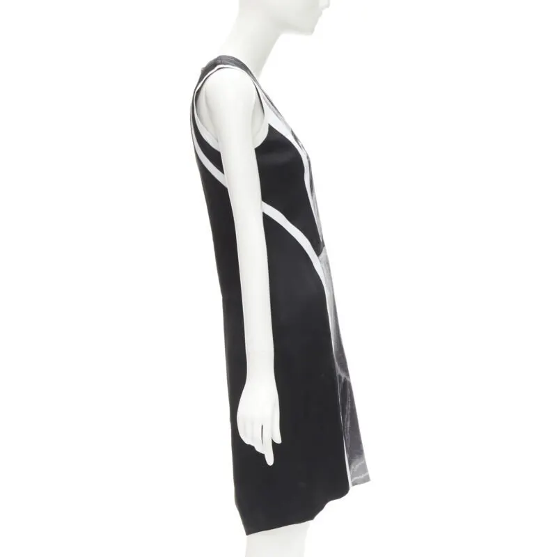 Helmut Lang Abstract Paneled Dress Black Polyester Never worn - Model View
