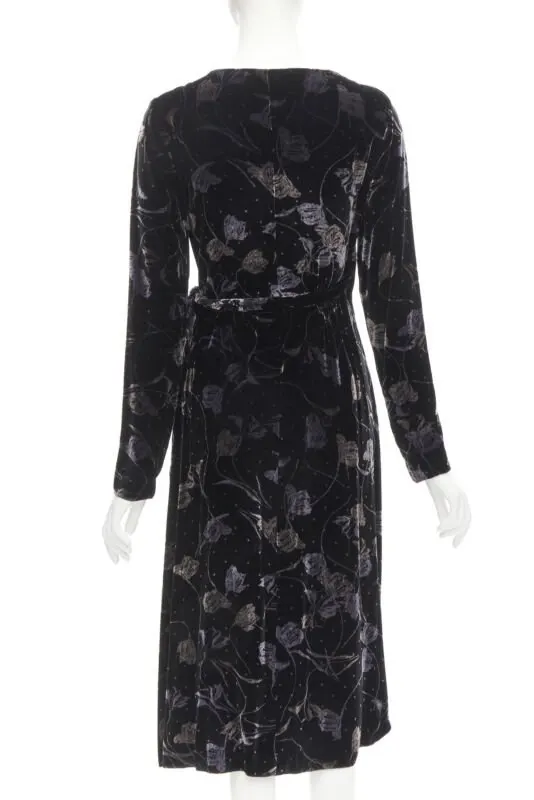 Diane von Furstenberg Velvet Wrap Dress Black Velvet Never worn - Box View