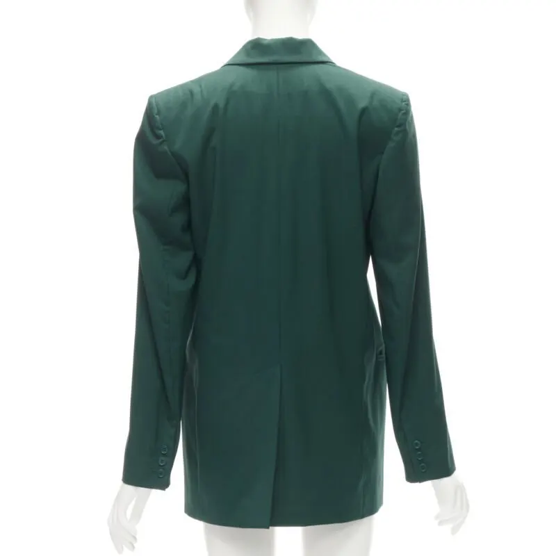 Ryan Roche Wool Button Blazer Green Wool Never worn - Box View
