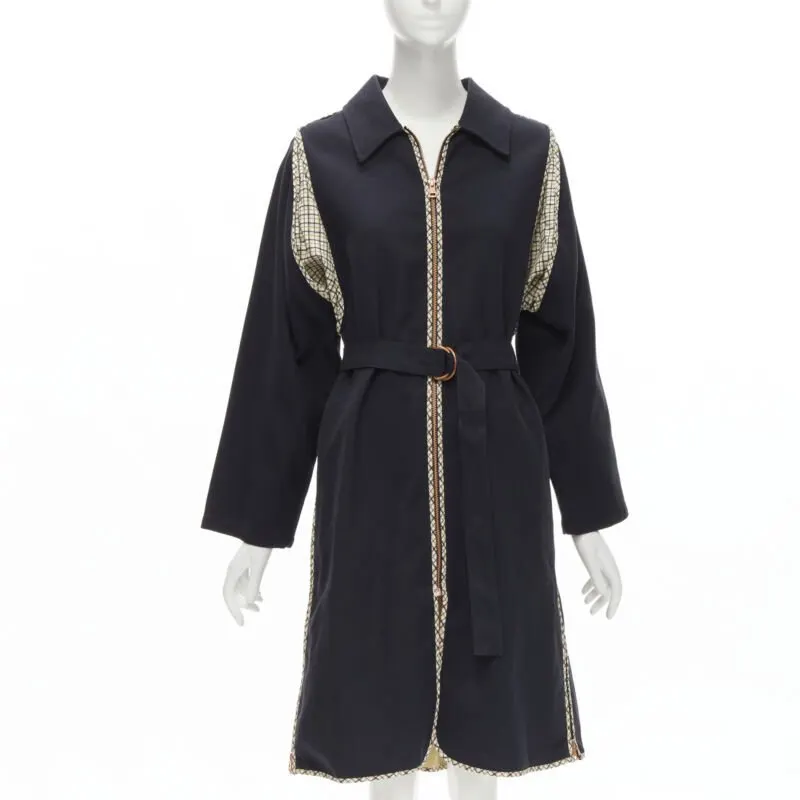See by Chloé Black Zip Car Coat Black Cotton Never worn - Front View