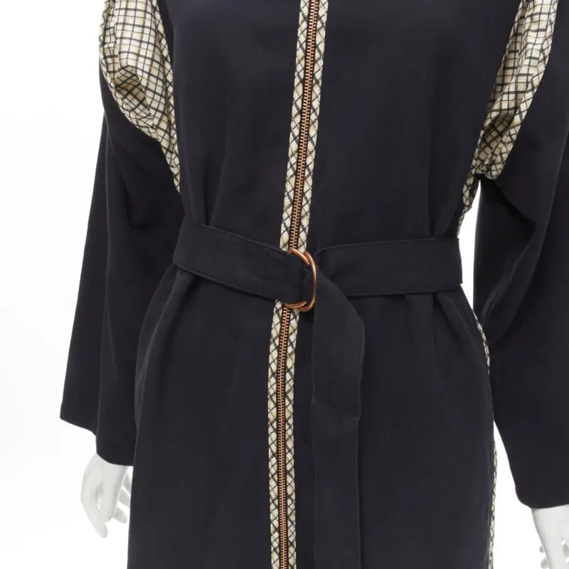 See by Chloé Black Zip Car Coat Black Cotton Never worn - Back View