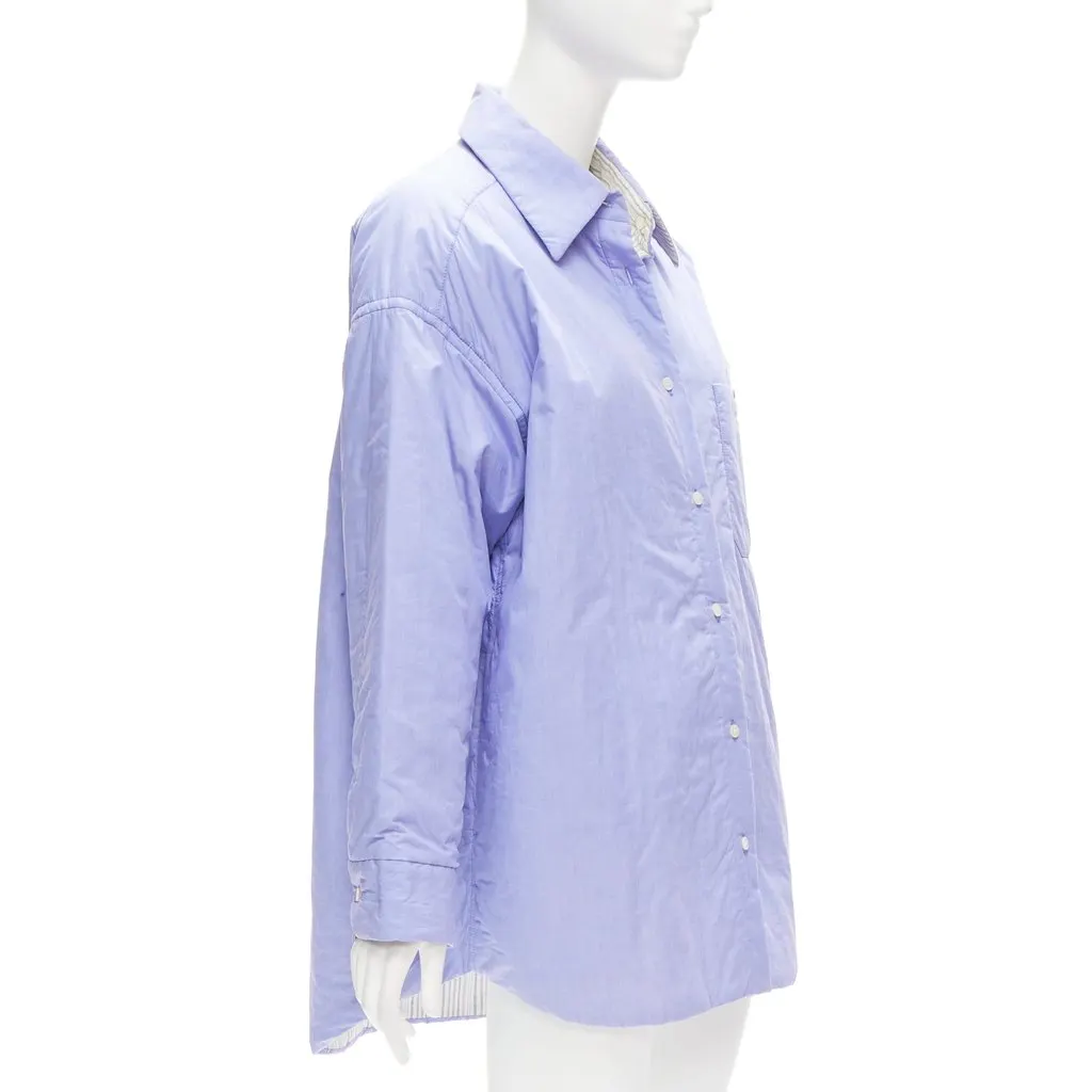 Acne Studios Reversible Pinstripe Coat Blue Good - Back View