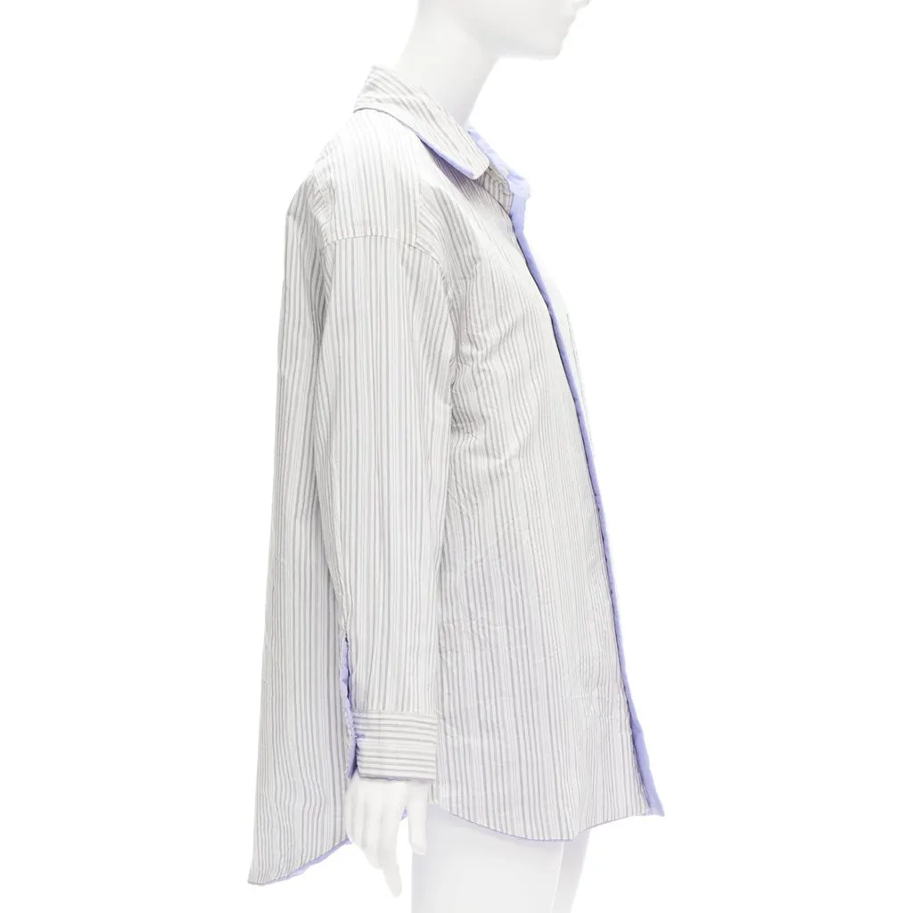 Acne Studios Reversible Pinstripe Coat Blue Good - Box View