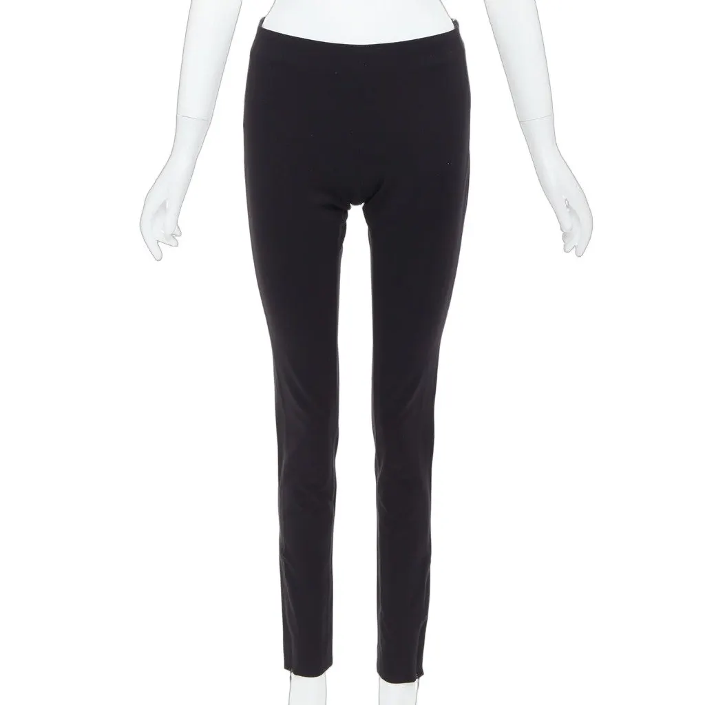 Balenciaga Moto Zip Pants Black Viscose Never worn - Front View