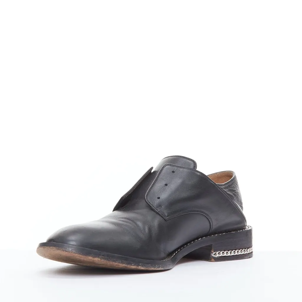 Givenchy Chain Heel Brogues Black Leather Fair - Model View