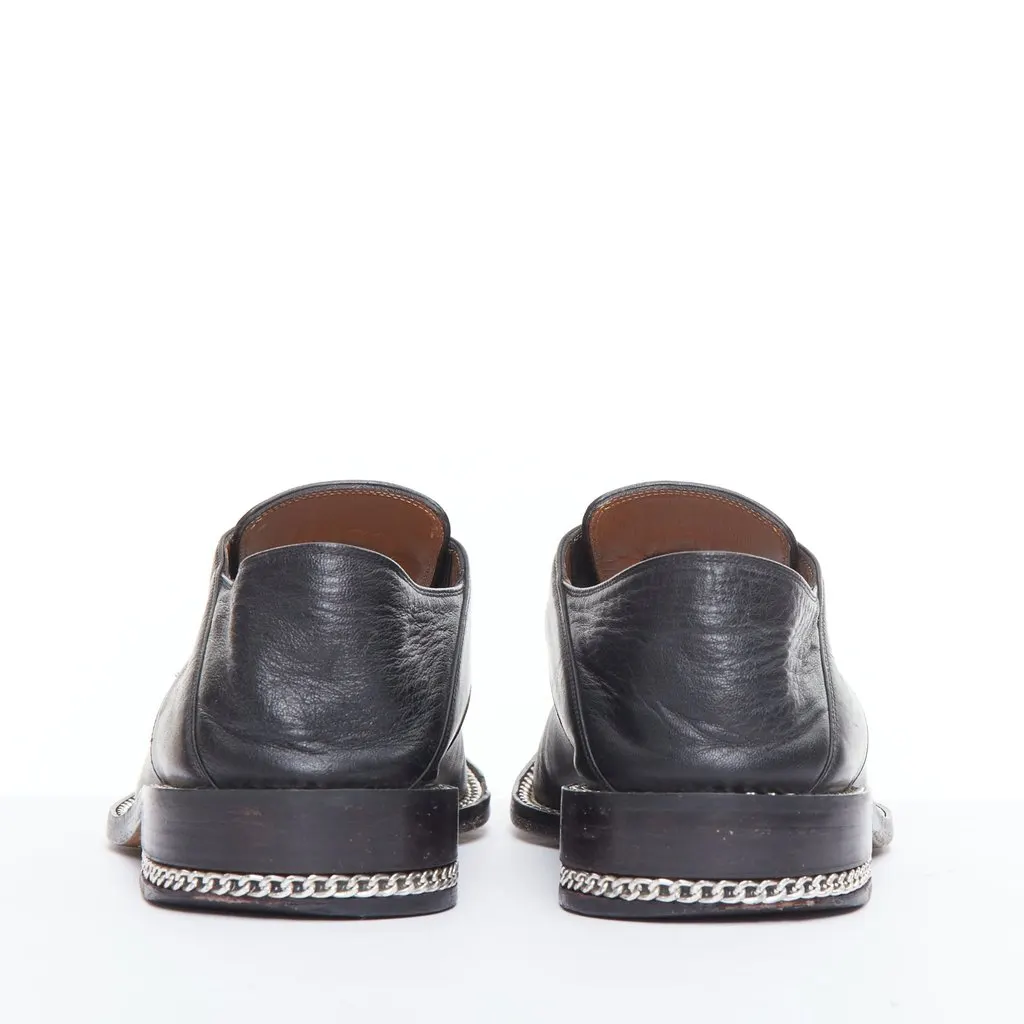 Givenchy Chain Heel Brogues Black Leather Fair - Box View