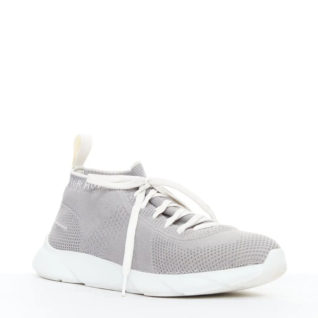 Dior Logo Knit Sneakers Grey Very good - Back View