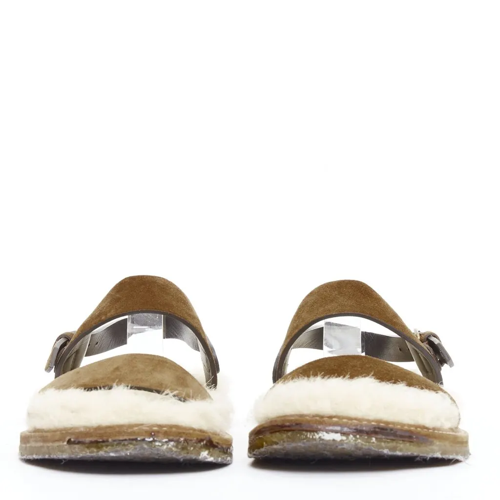 Saint Laurent Joan Noe 05 Brown Suede Fair - Inside View