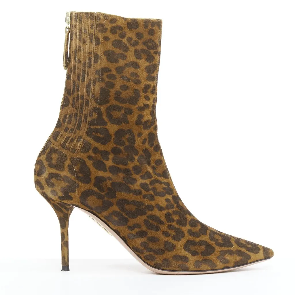 Aquazzura Montmartre Brown Suede Fair - Front View