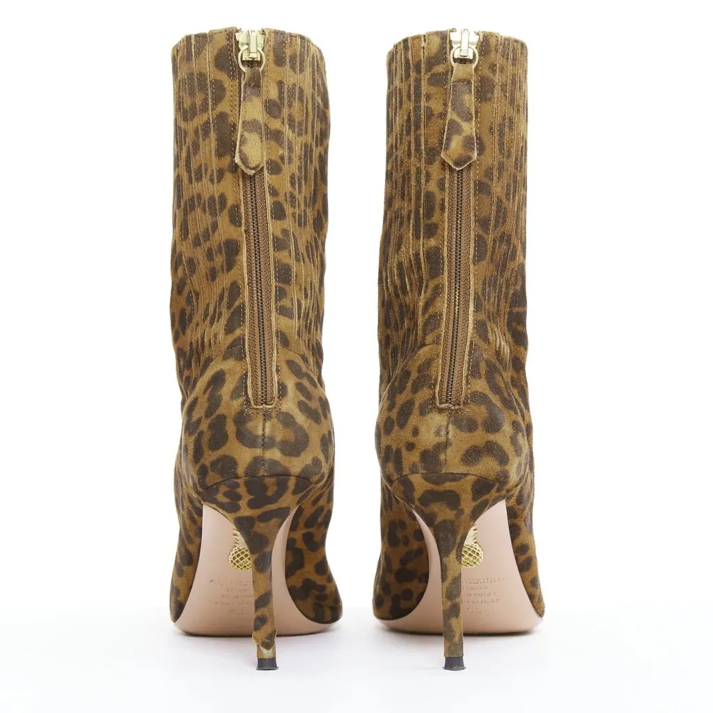 Aquazzura Montmartre Brown Suede Fair - Box View