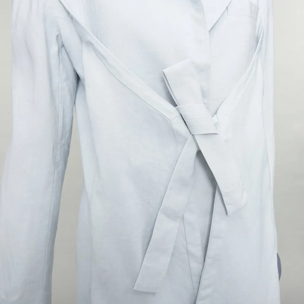Jacquemus Hemp Wool Blazer Blue Fair - Back View