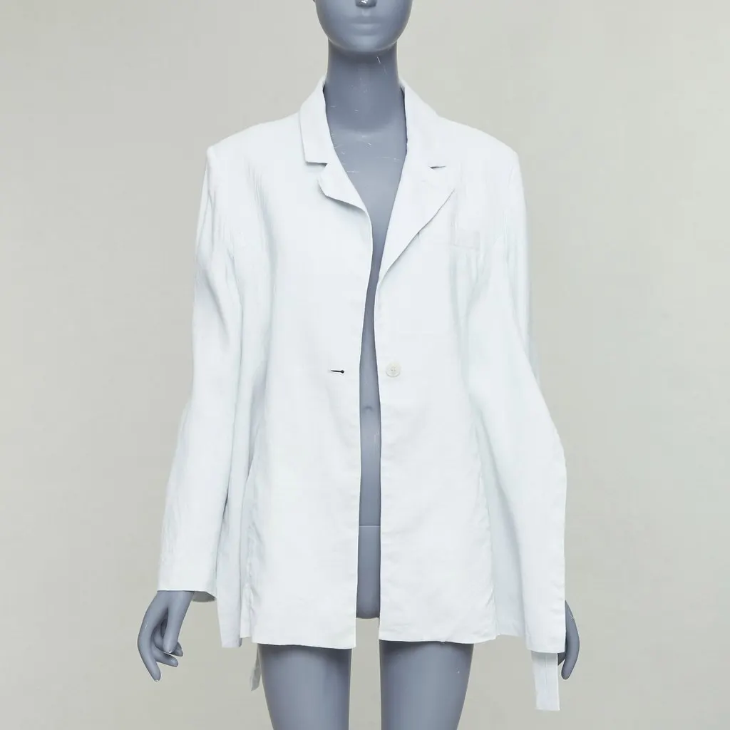 Jacquemus Hemp Wool Blazer Blue Fair - Inside View