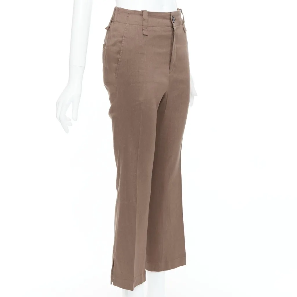 Issey Miyake Linen Waist Pants Brown Linen Very good - Inside View