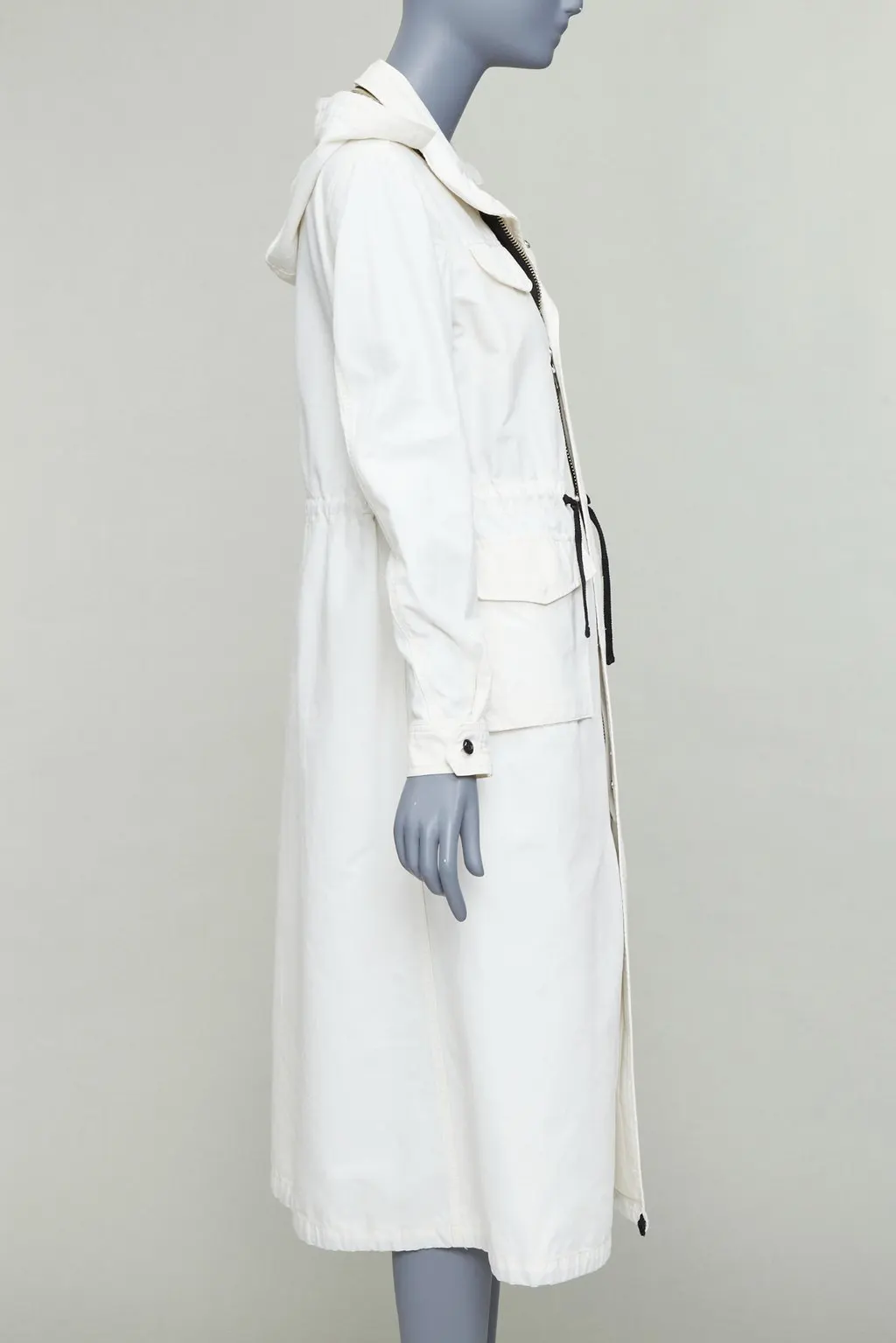 Vis a Vis White Drawstring Anorak White Cotton Fair - Box View