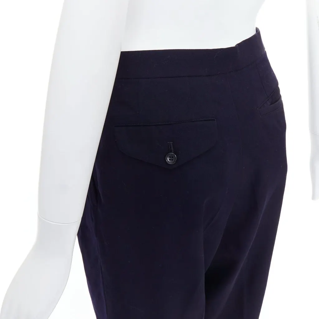 Comme Des Garcons Balloon Cropped Pants Navy Wool Very good - Back View