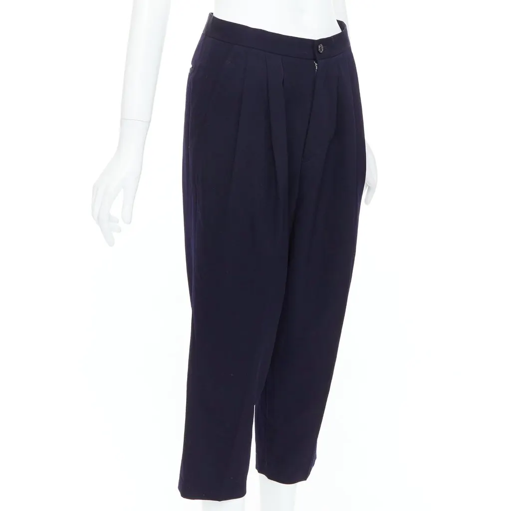 Comme Des Garcons Balloon Cropped Pants Navy Wool Very good - Inside View