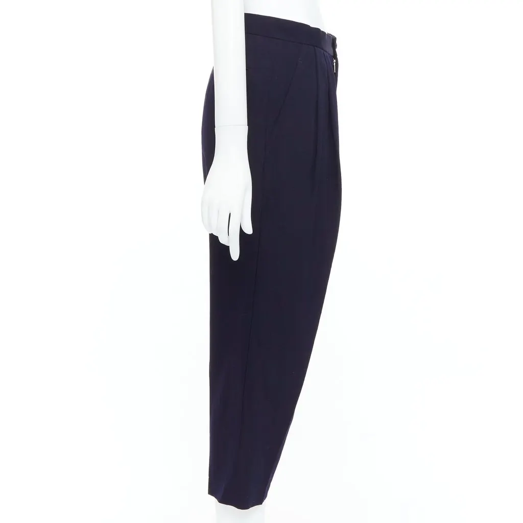 Comme Des Garcons Balloon Cropped Pants Navy Wool Very good - Model View