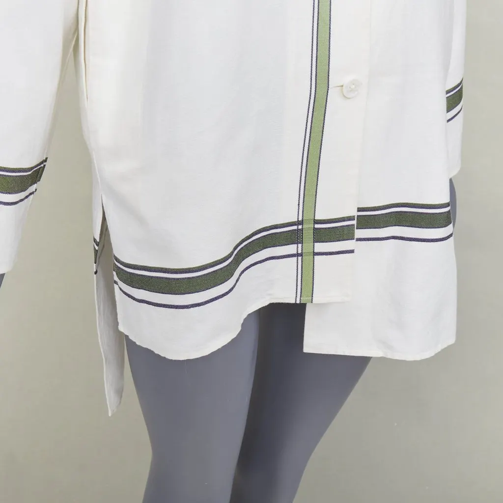 Unsigned Ecru Cotton Top Ecru Cotton Very good - Back View