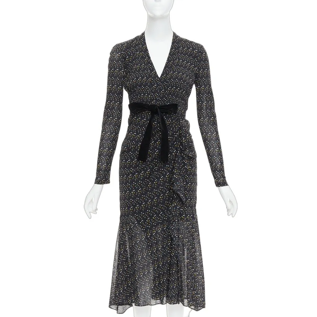 Diane von Furstenberg Black Dress Black Polyamide Very good - Front View