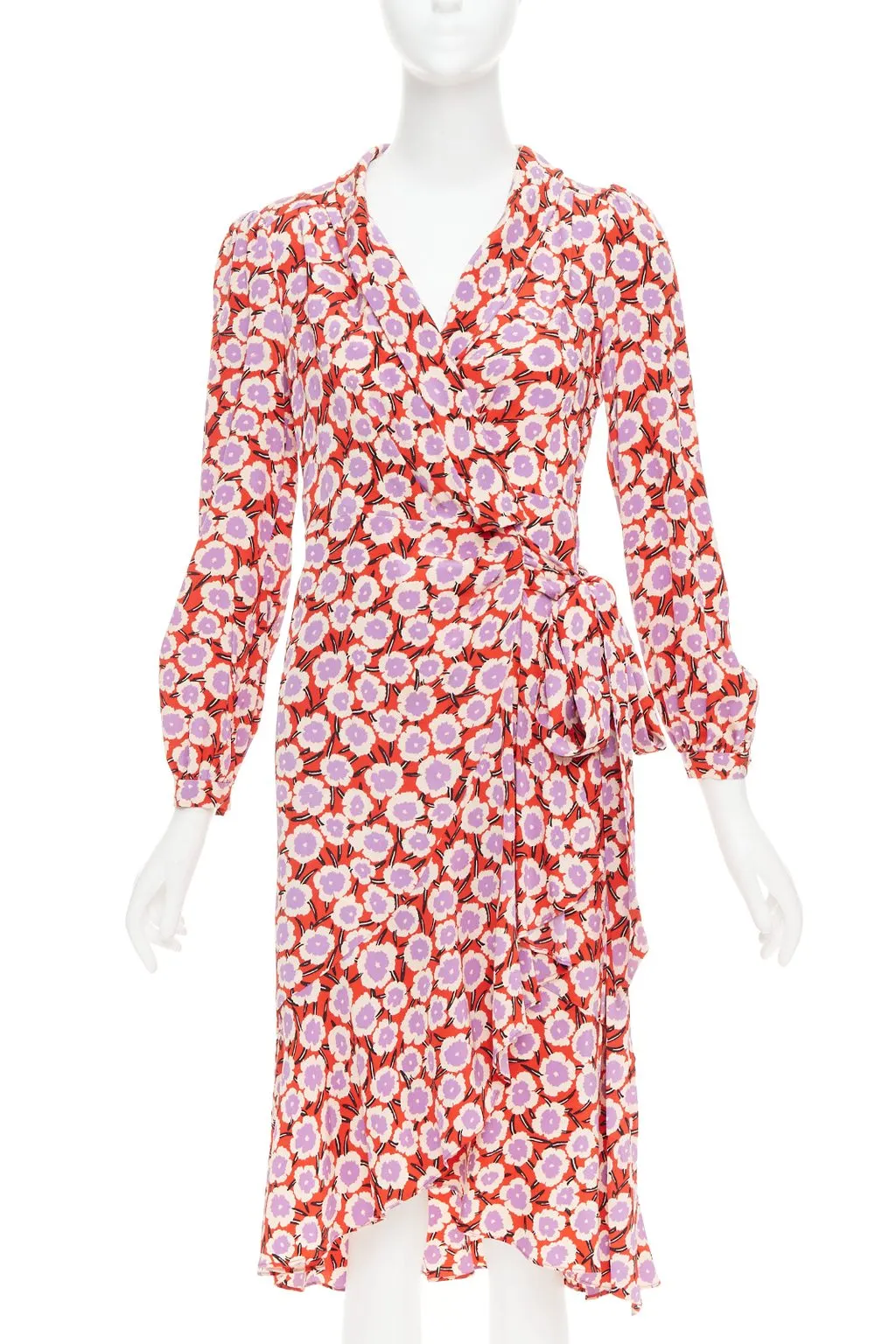 Diane von Furstenberg Carla Red Silk Very good - Front View