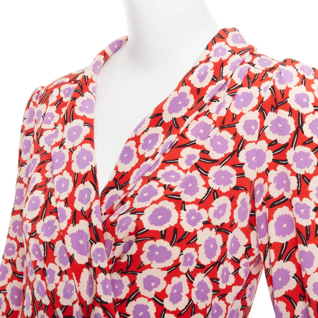 Diane von Furstenberg Carla Red Silk Very good - Back View