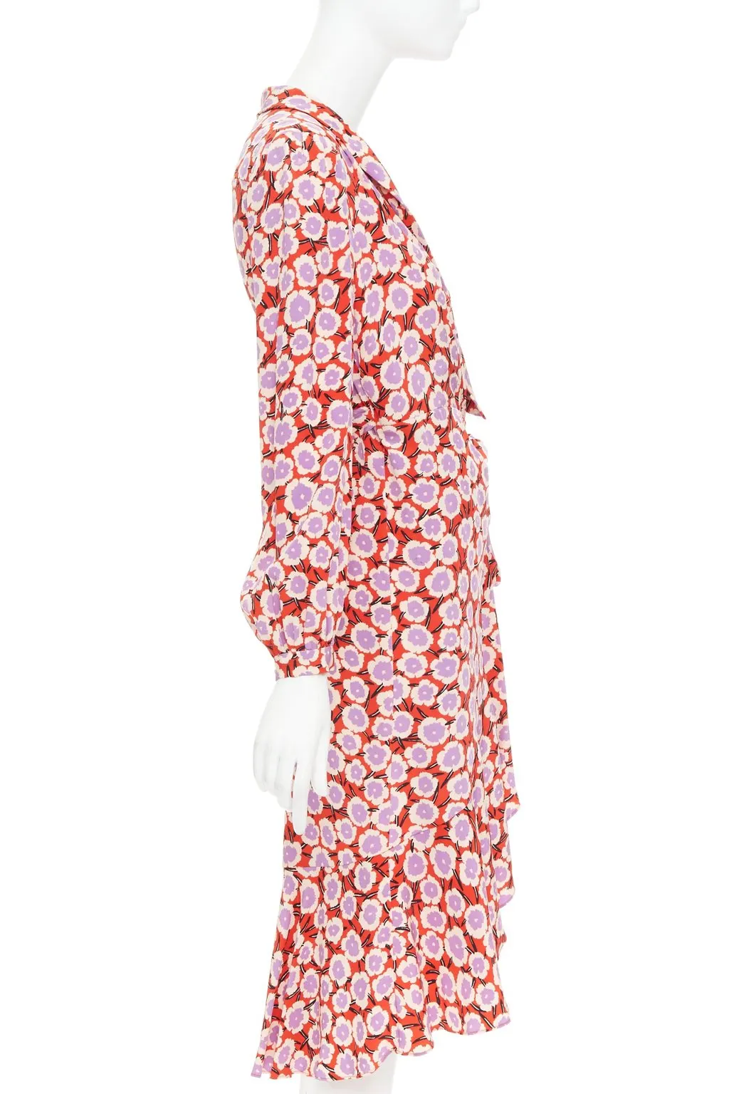 Diane von Furstenberg Carla Red Silk Very good - Model View