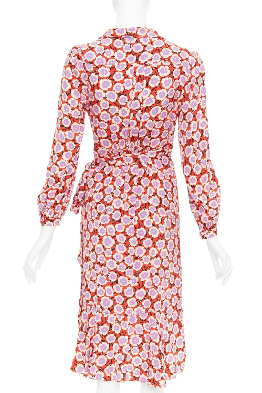 Diane von Furstenberg Carla Red Silk Very good - Box View